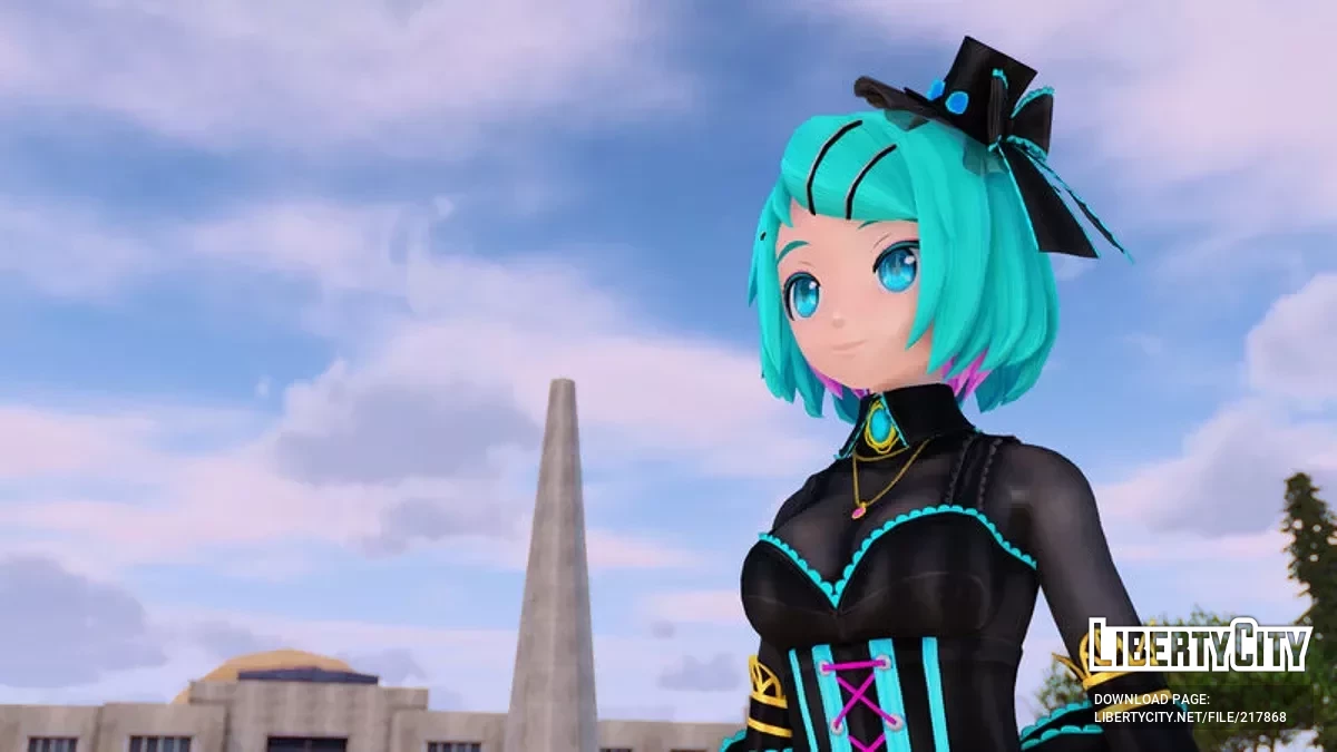 PDFT Hatsune Miku Elegant Night + Animated Face / GTA San Andreas
