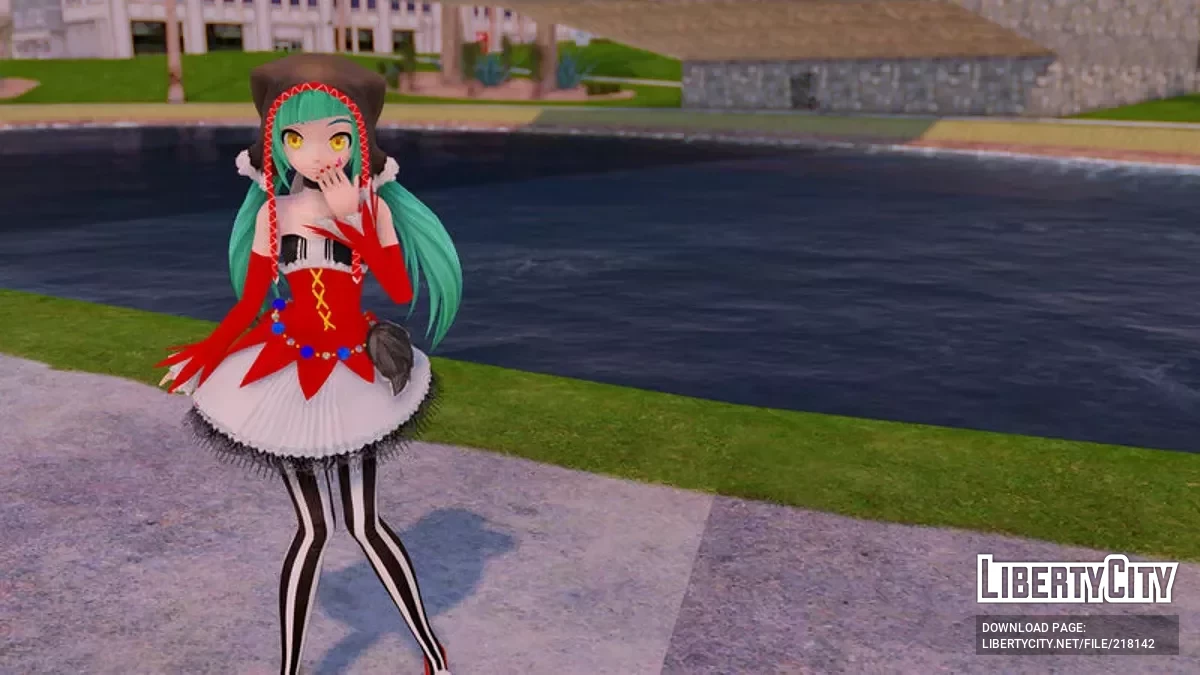 PDFT Hatsune Miku Pierretta + Animated Face / GTA San Andreas