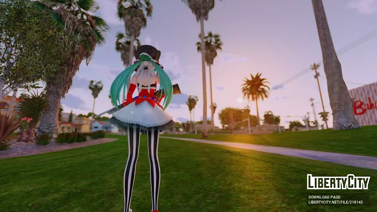 PDFT Hatsune Miku Pierretta + Animated Face / GTA San Andreas