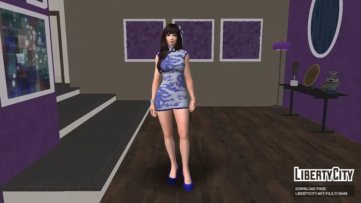 Наотора Ли в платье Кипао от японского дизайнера (DOA) / GTA San Andreas