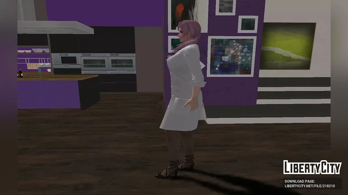 Элиза из DOAXVV в костюме медсестры Venus Wellness / GTA San Andreas