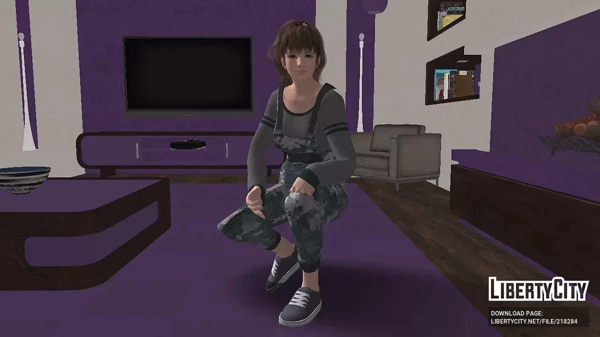 Хитоми (DOA) в зеленом комбинезоне / GTA San Andreas