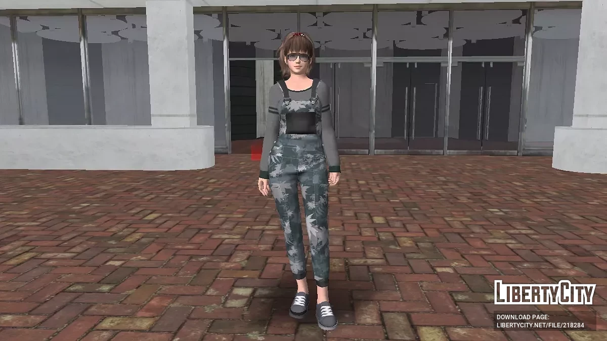 Хитоми (DOA) в зеленом комбинезоне / GTA San Andreas