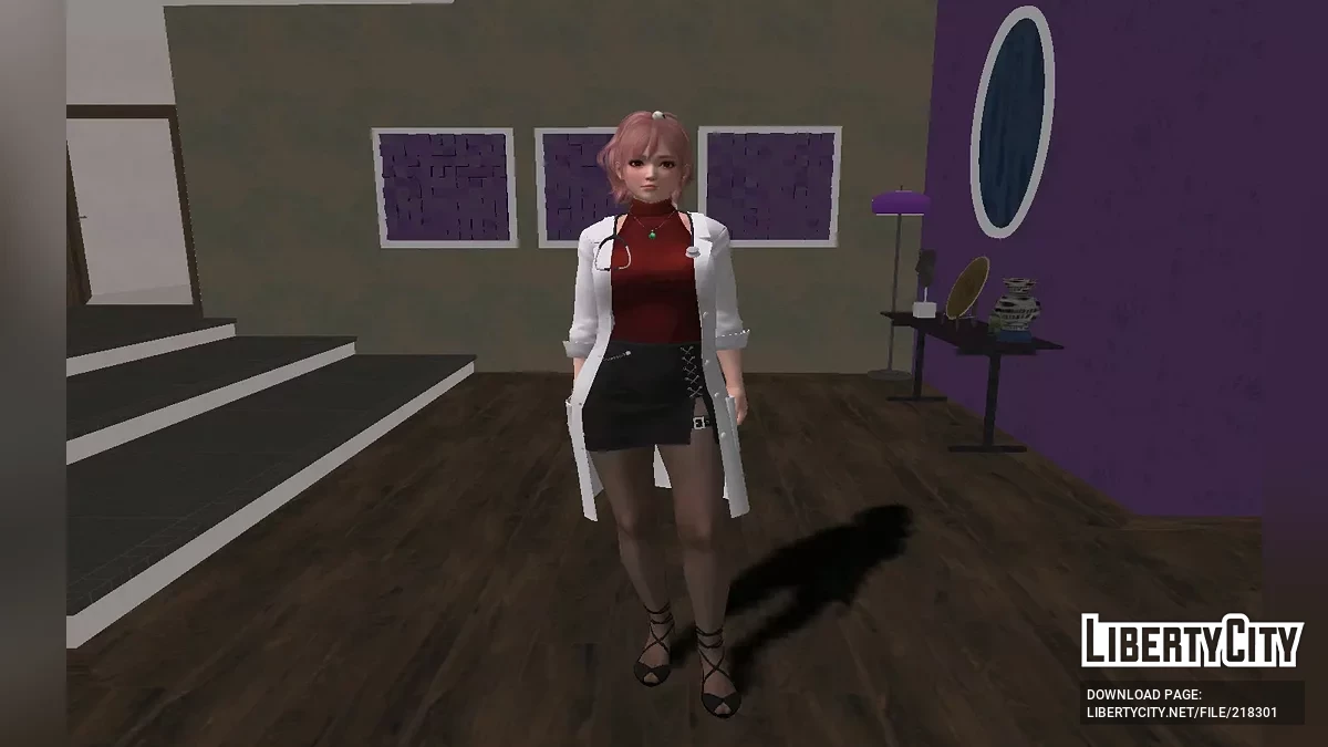 Хонока в костюме медсестры Венеры (DOAXVV) / GTA San Andreas