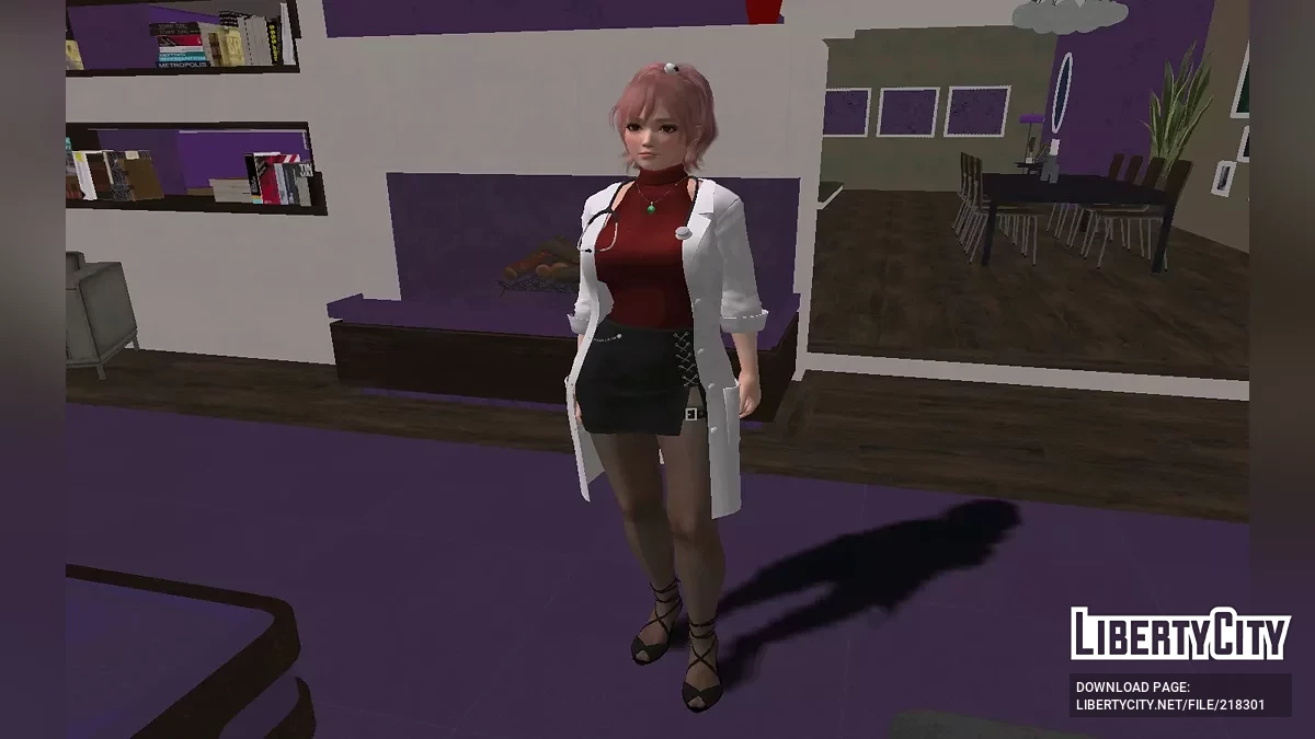 Хонока в костюме медсестры Венеры (DOAXVV) / GTA San Andreas