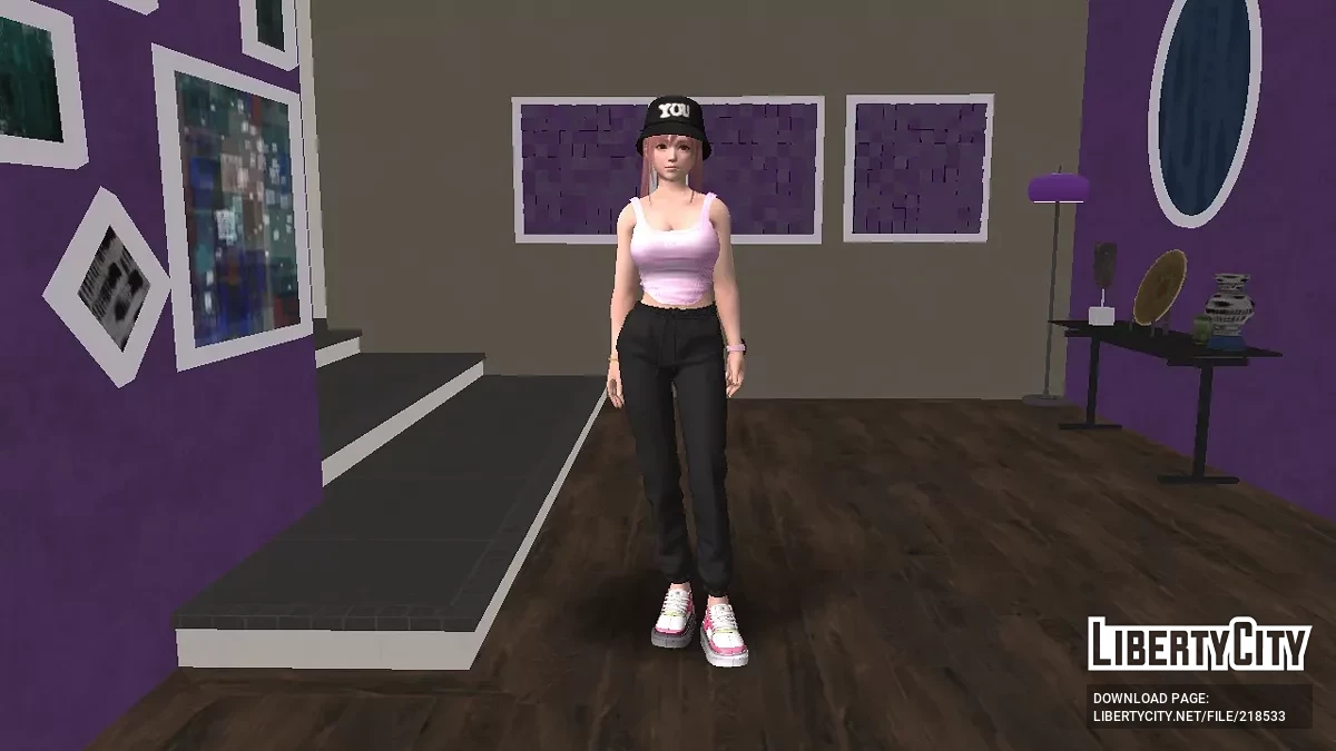 Хонока в спортивном костюме и панаме (DOAXVV) / GTA San Andreas