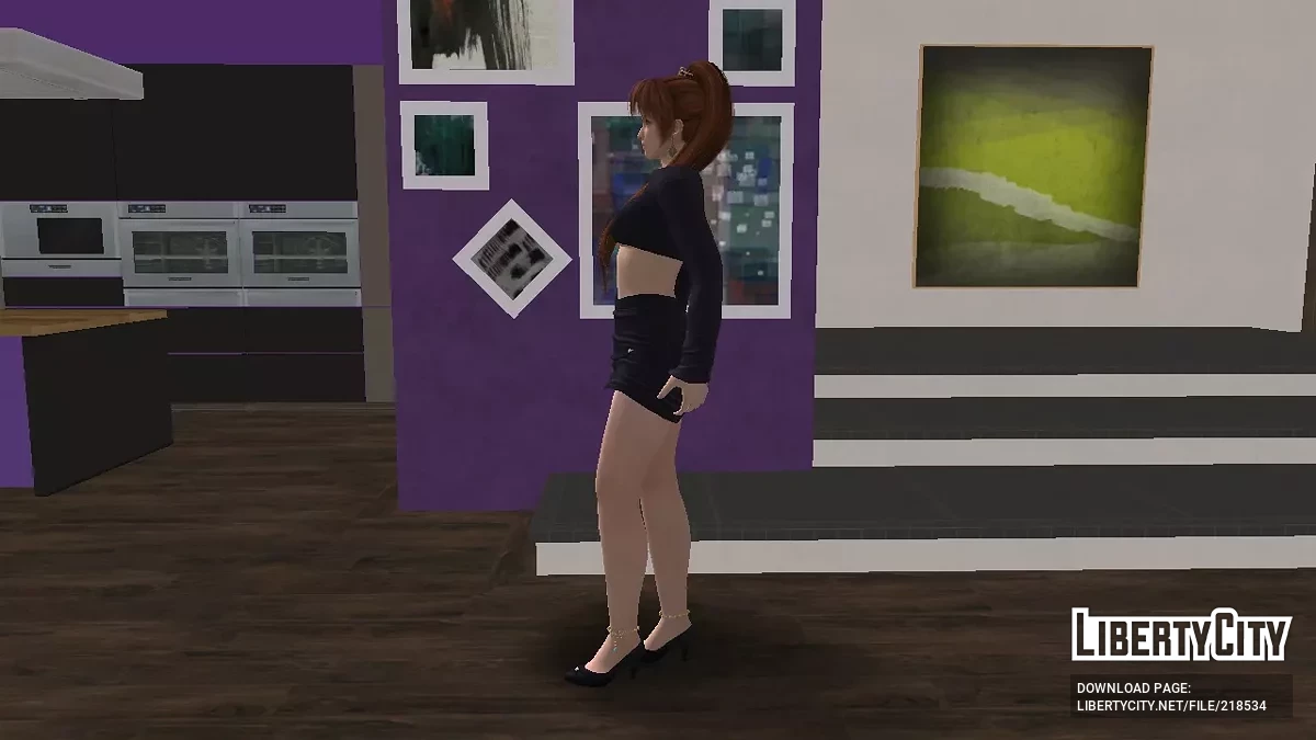 Касуми в открытом платье с мини-юбкой (DOAXVV) / GTA San Andreas