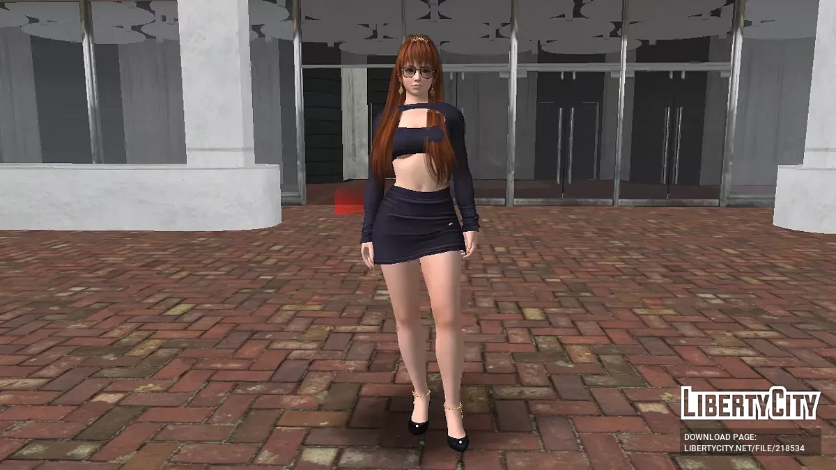 Касуми в открытом платье с мини-юбкой (DOAXVV) / GTA San Andreas