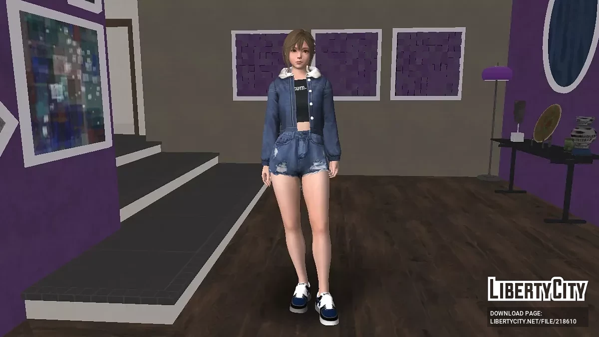 Мисаки из Dead Or Alive в джинсовой куртке / GTA San Andreas