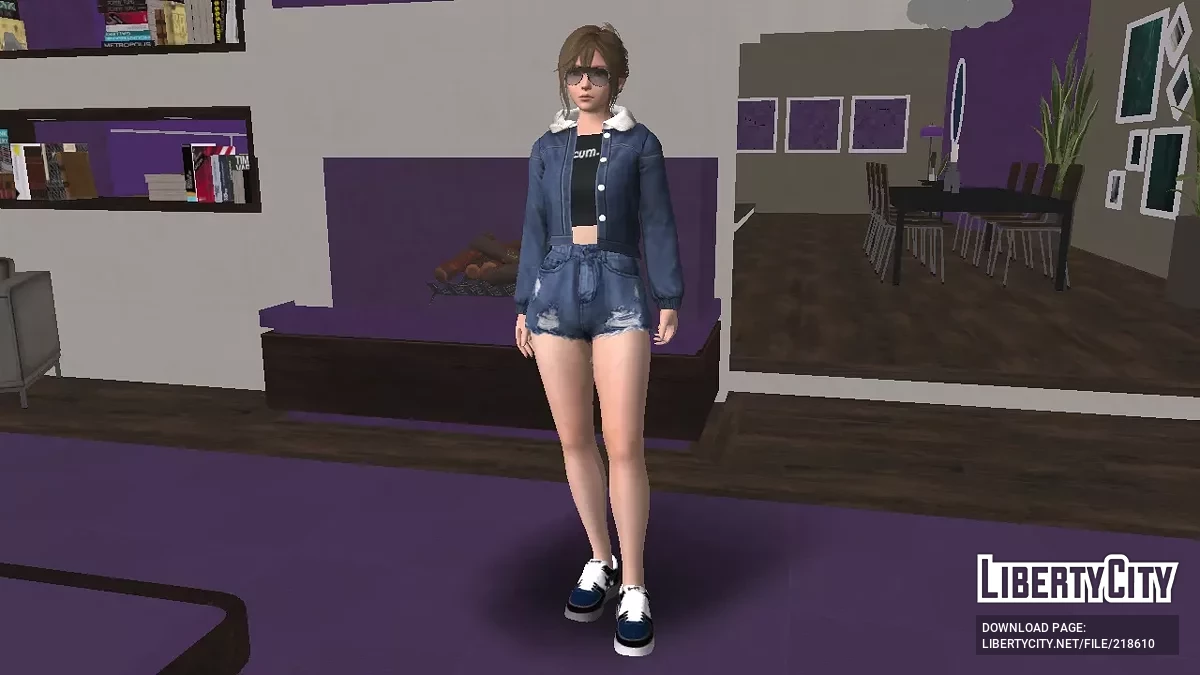 Мисаки из Dead Or Alive в джинсовой куртке / GTA San Andreas