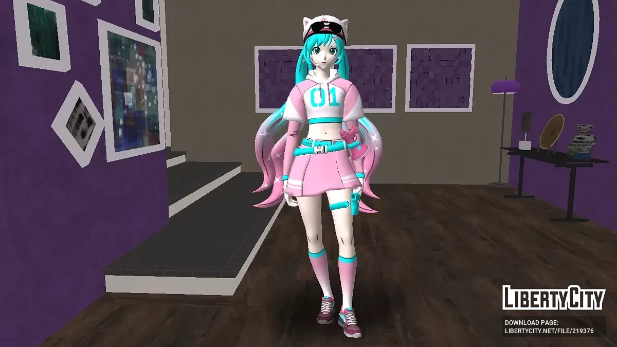 Neko Hatsune Miku Fortnite version / GTA San Andreas
