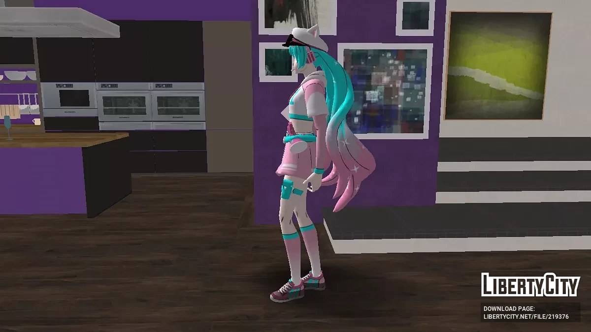 Neko Hatsune Miku Fortnite version / GTA San Andreas
