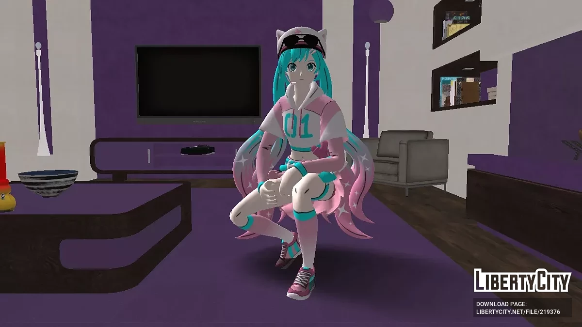 Neko Hatsune Miku Fortnite version / GTA San Andreas