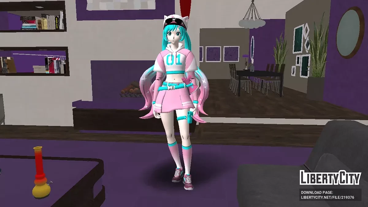 Neko Hatsune Miku Fortnite version / GTA San Andreas