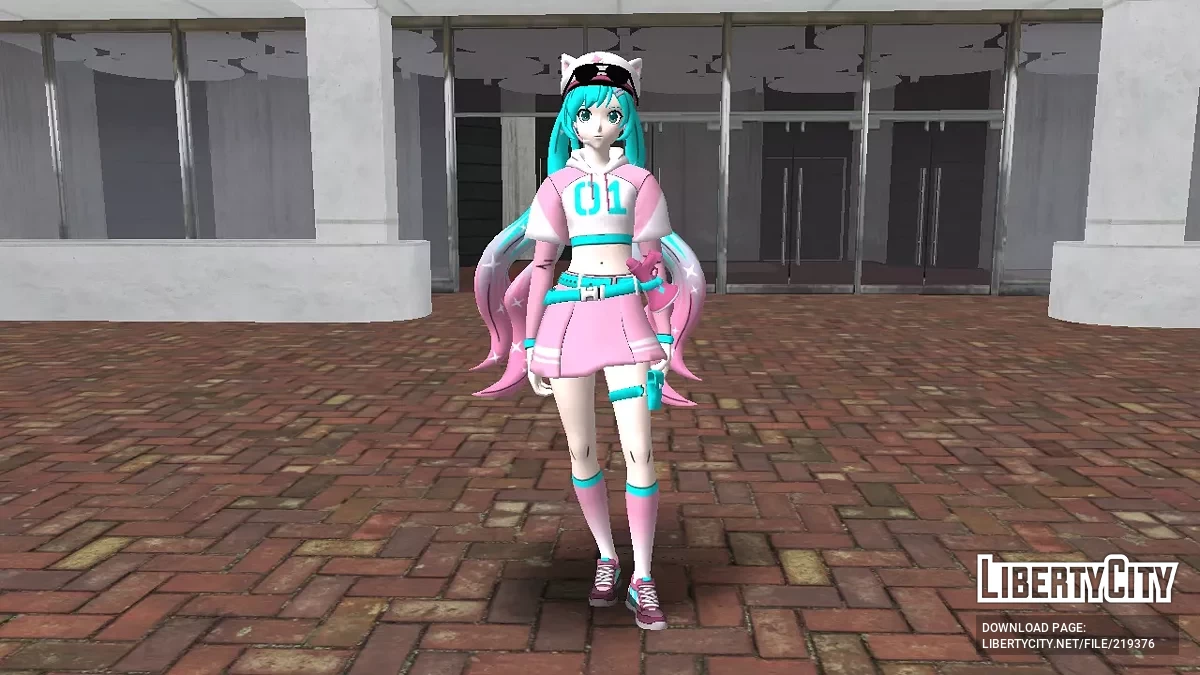 Neko Hatsune Miku Fortnite version / GTA San Andreas