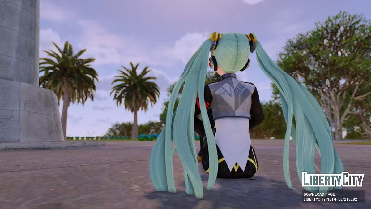 PDFT Hatsune Miku Agitation + анимированное лицо / GTA San Andreas