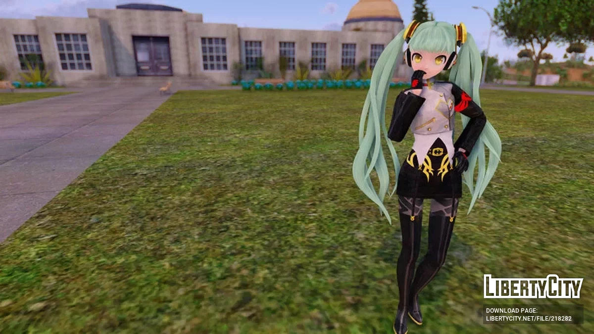 PDFT Hatsune Miku Agitation + анимированное лицо / GTA San Andreas