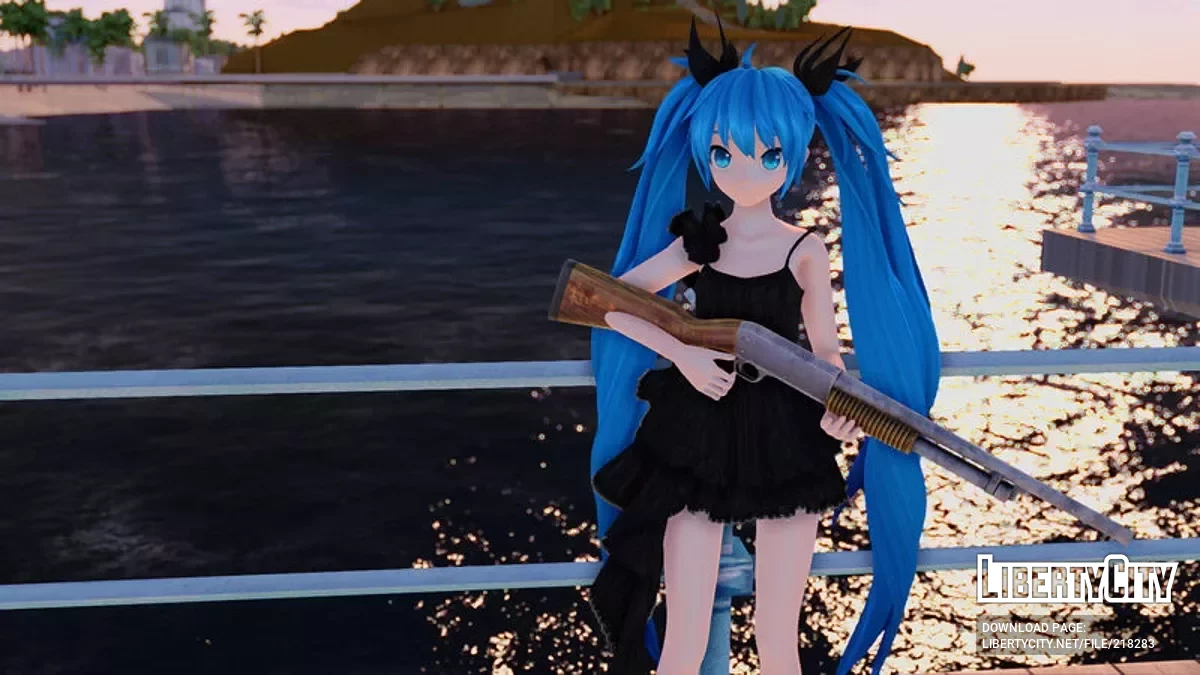 PDFT Hatsune Miku Deep Sea Girl + анимированное лицо / GTA San Andreas