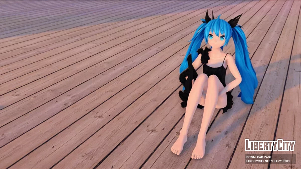 PDFT Hatsune Miku Deep Sea Girl + анимированное лицо / GTA San Andreas