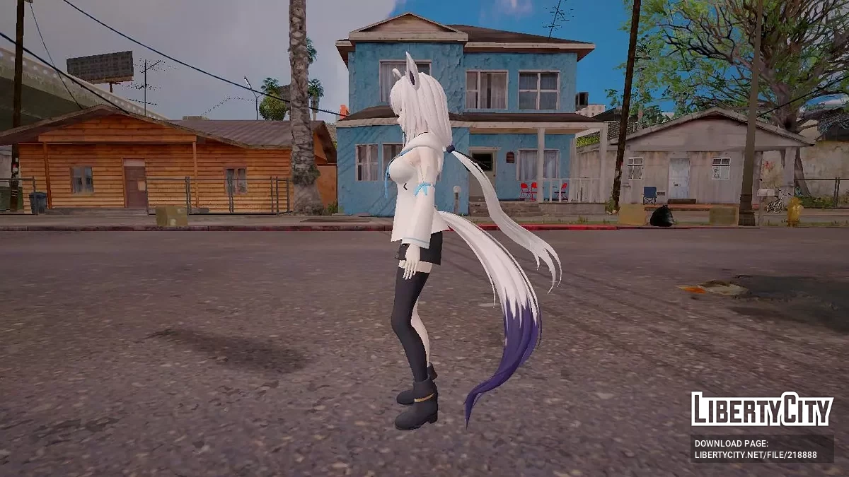 Shirakami Fubuki из Hololive / GTA San Andreas