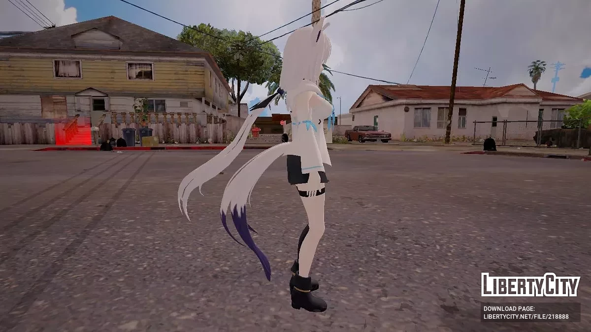 Shirakami Fubuki из Hololive / GTA San Andreas