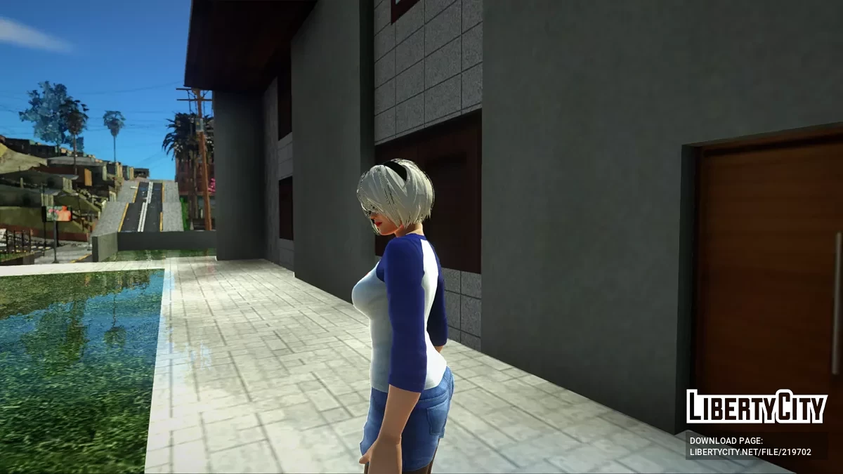 2B в одежде Узаки Ханы / GTA San Andreas
