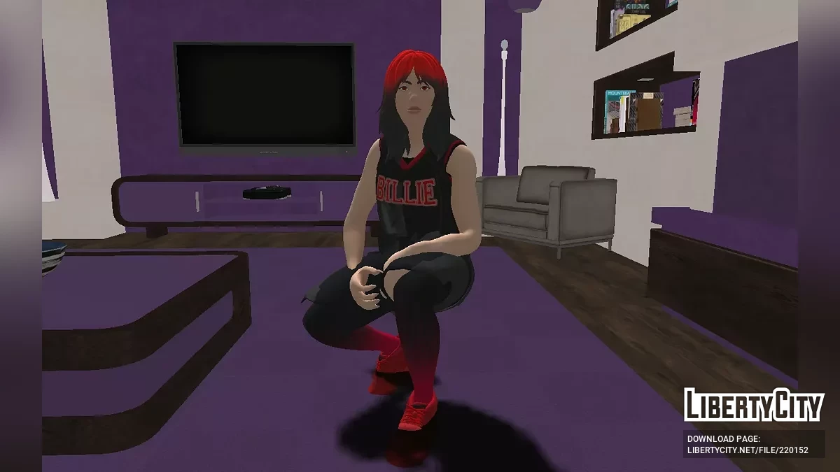 Billie Eilish (Черно-красная версия) из Fortnite / GTA San Andreas