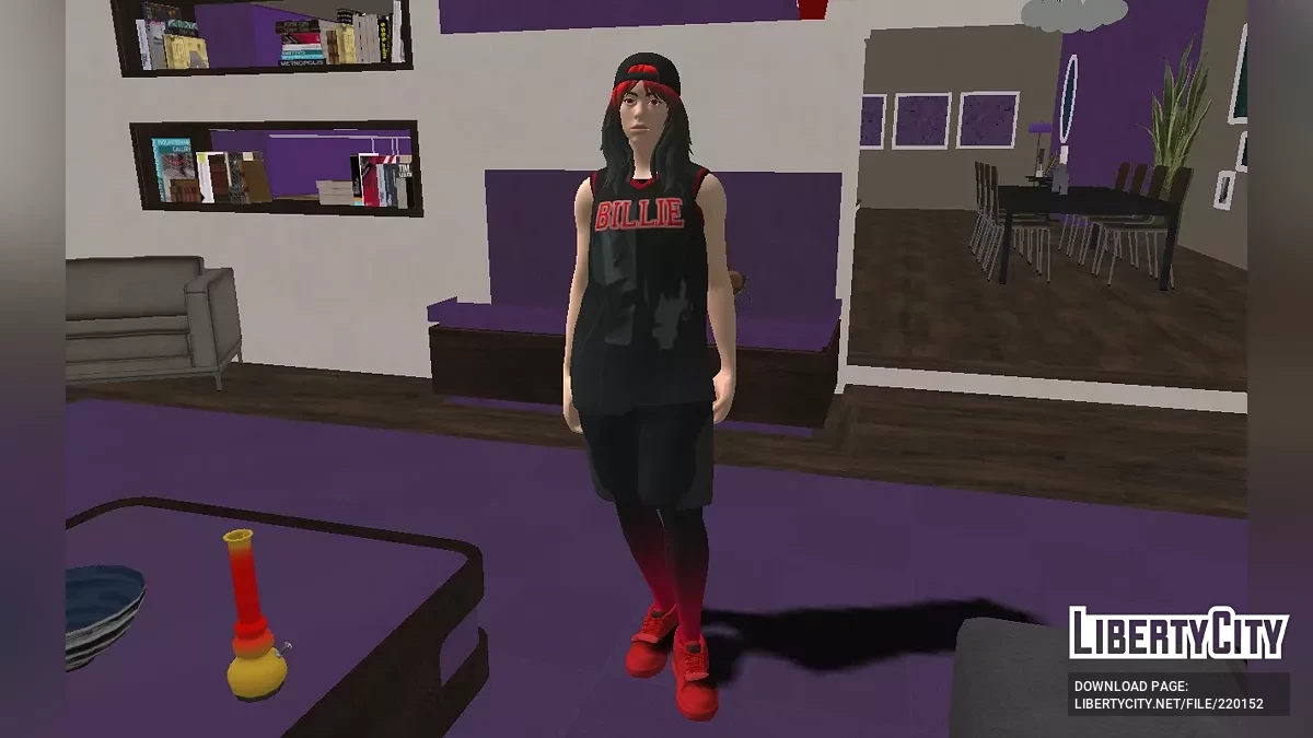 Billie Eilish (Черно-красная версия) из Fortnite / GTA San Andreas