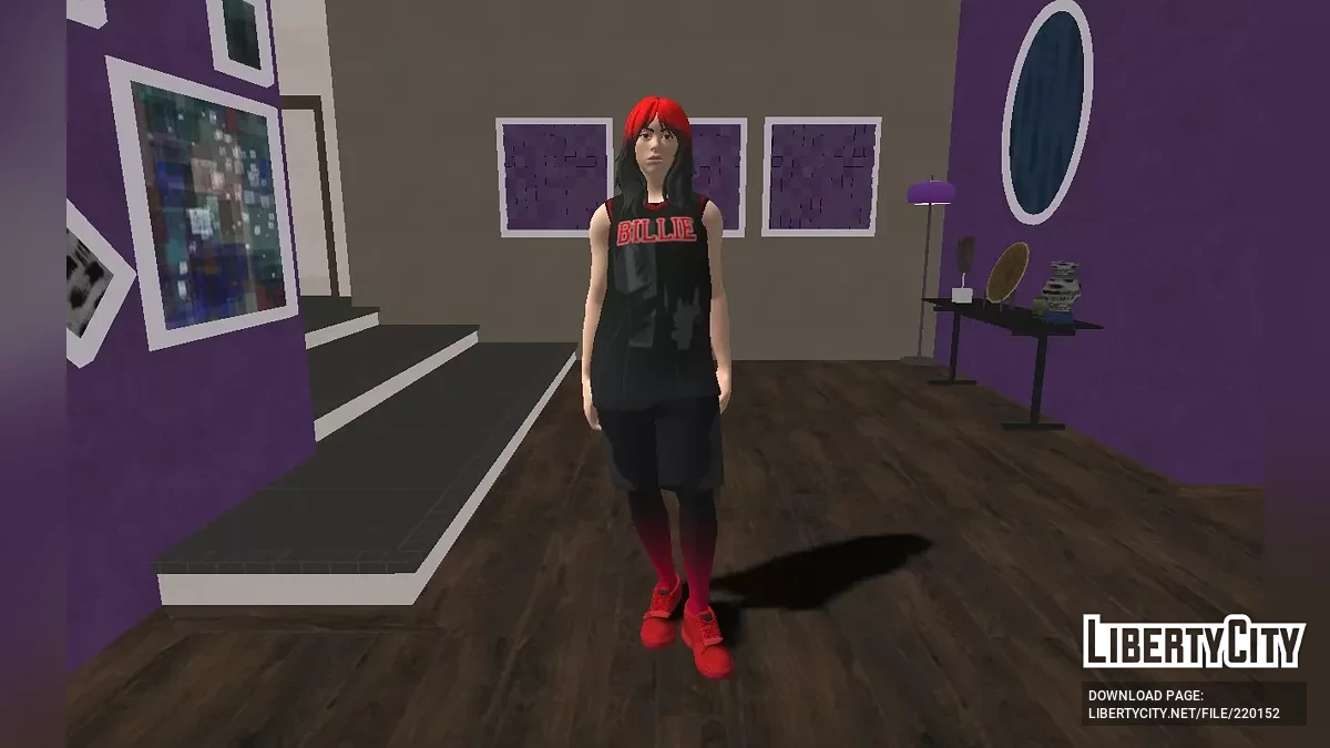 Billie Eilish (Черно-красная версия) из Fortnite / GTA San Andreas