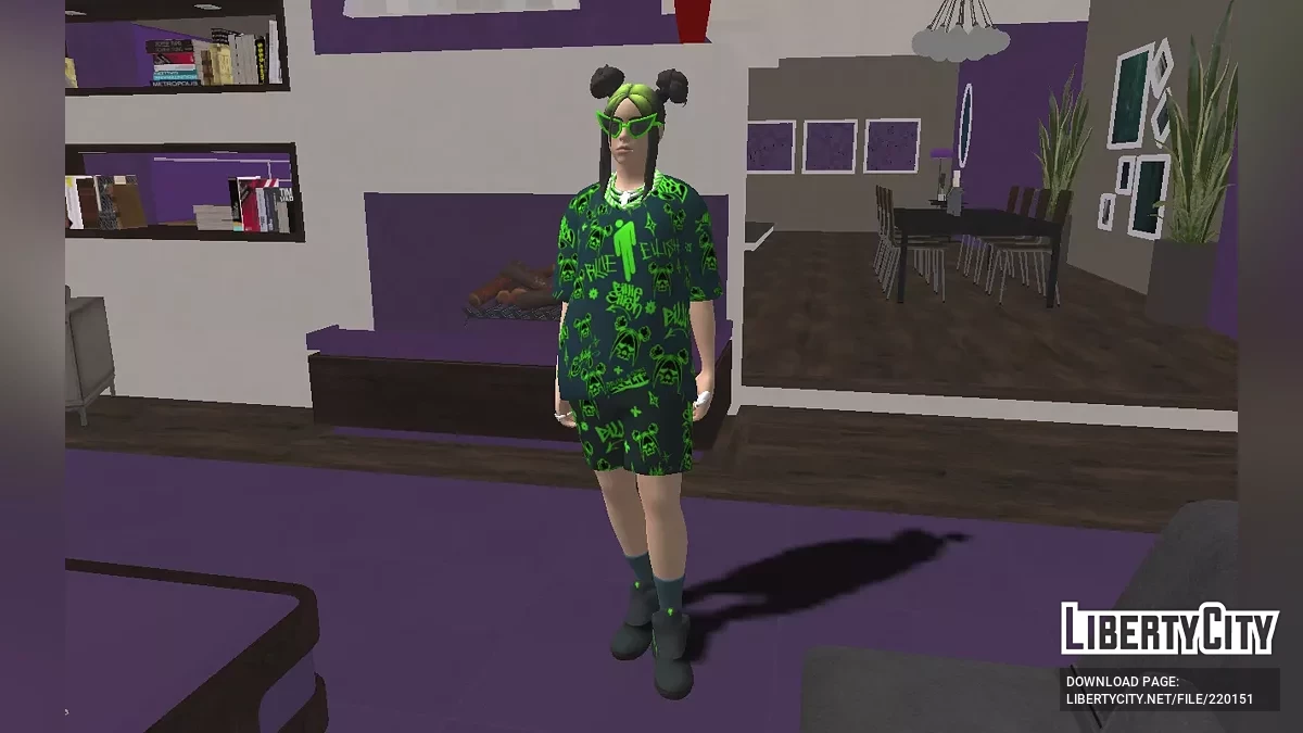 Billie Eilish из Fortnite / GTA San Andreas