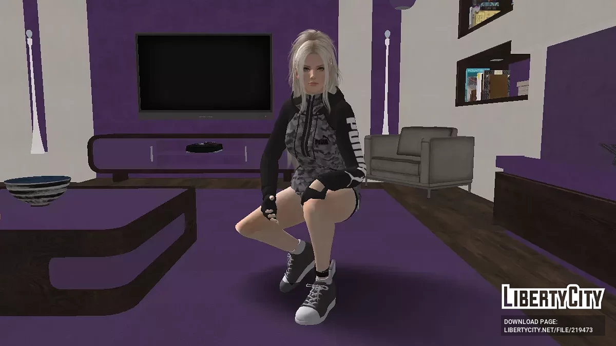 Кристи с одеждой Puma Sports Exercise / GTA San Andreas
