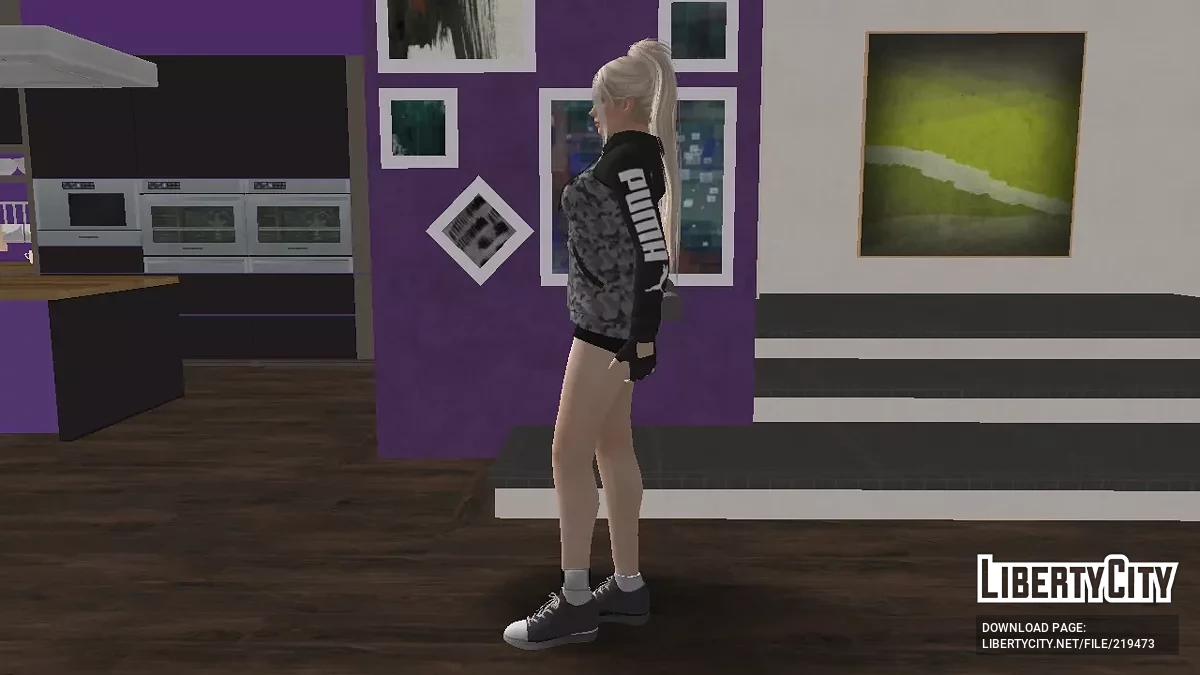 Кристи с одеждой Puma Sports Exercise / GTA San Andreas