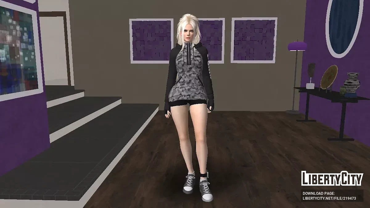 Кристи с одеждой Puma Sports Exercise / GTA San Andreas