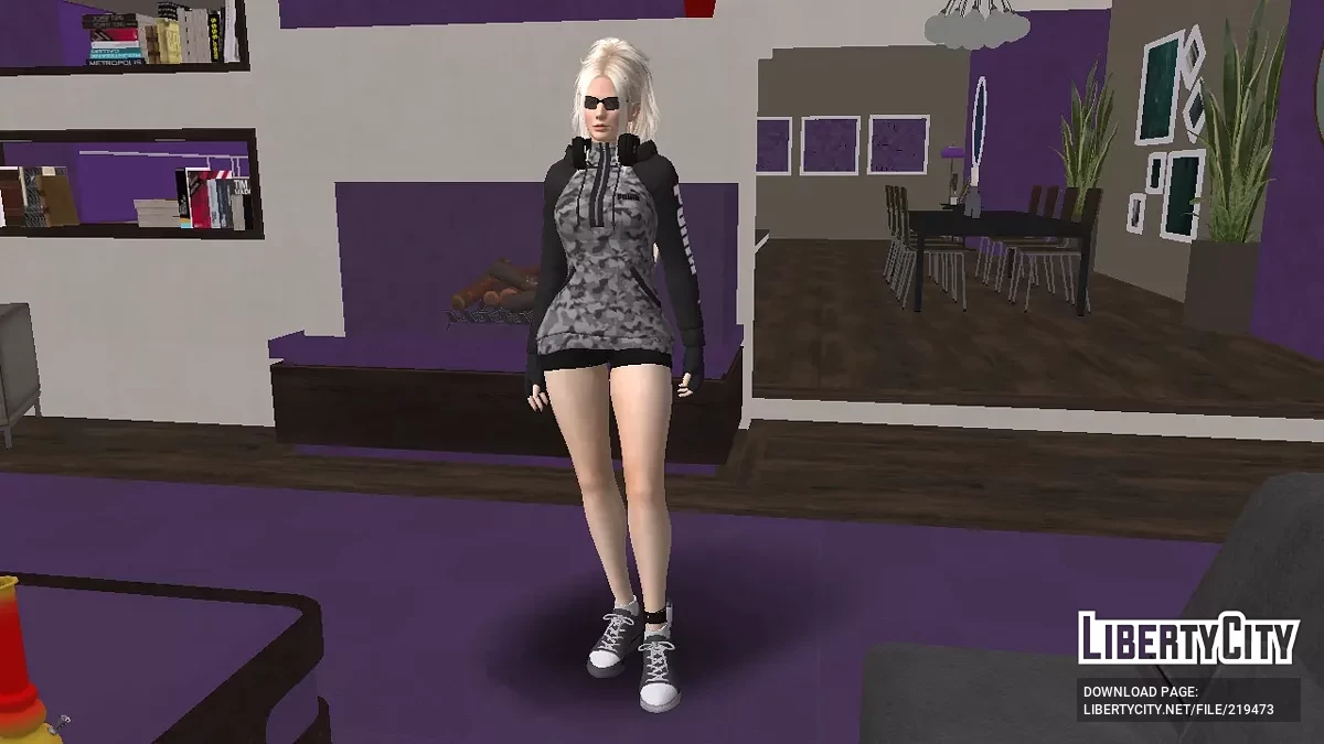Кристи с одеждой Puma Sports Exercise / GTA San Andreas