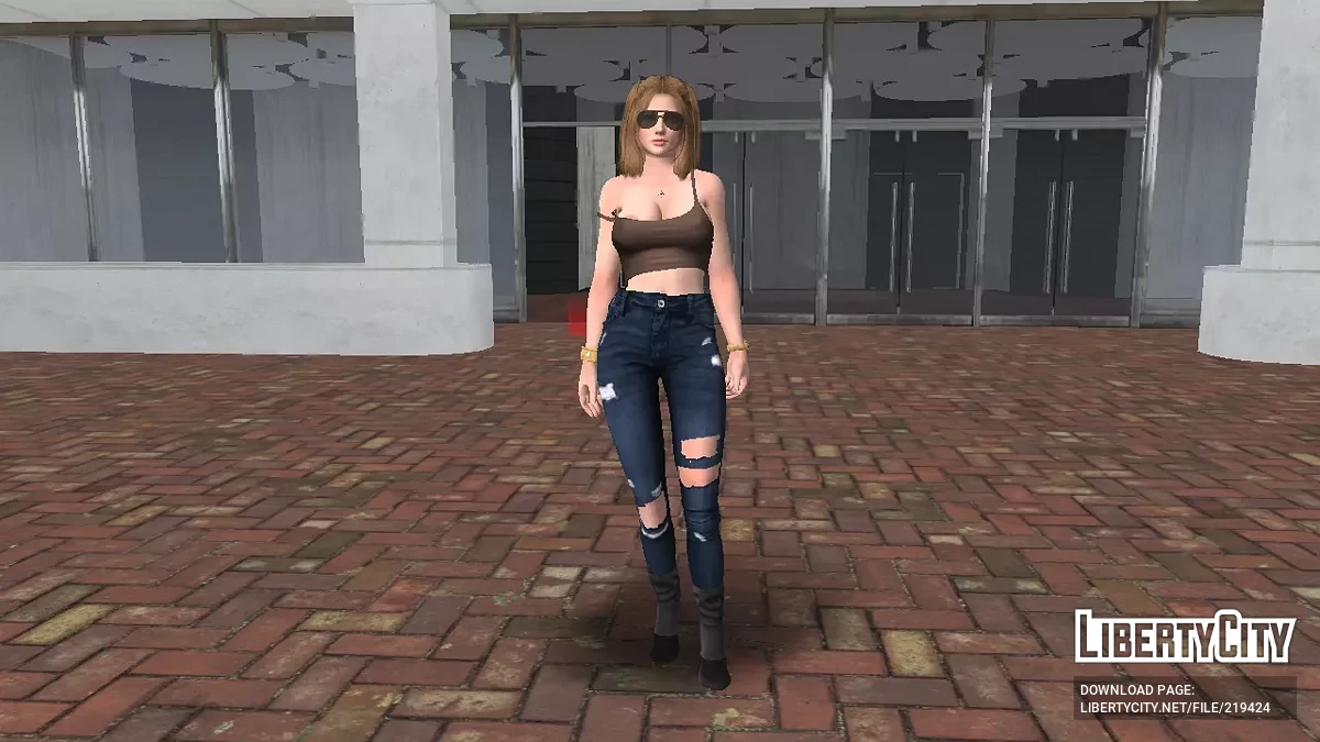 Тина Армстронг в потертых узких джинсах / GTA San Andreas