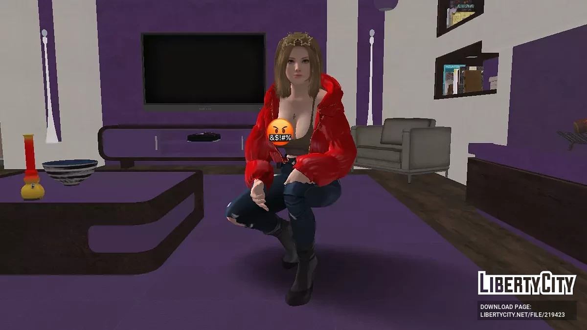 Тина Армстронг в куртке с мягкой подкладкой / GTA San Andreas