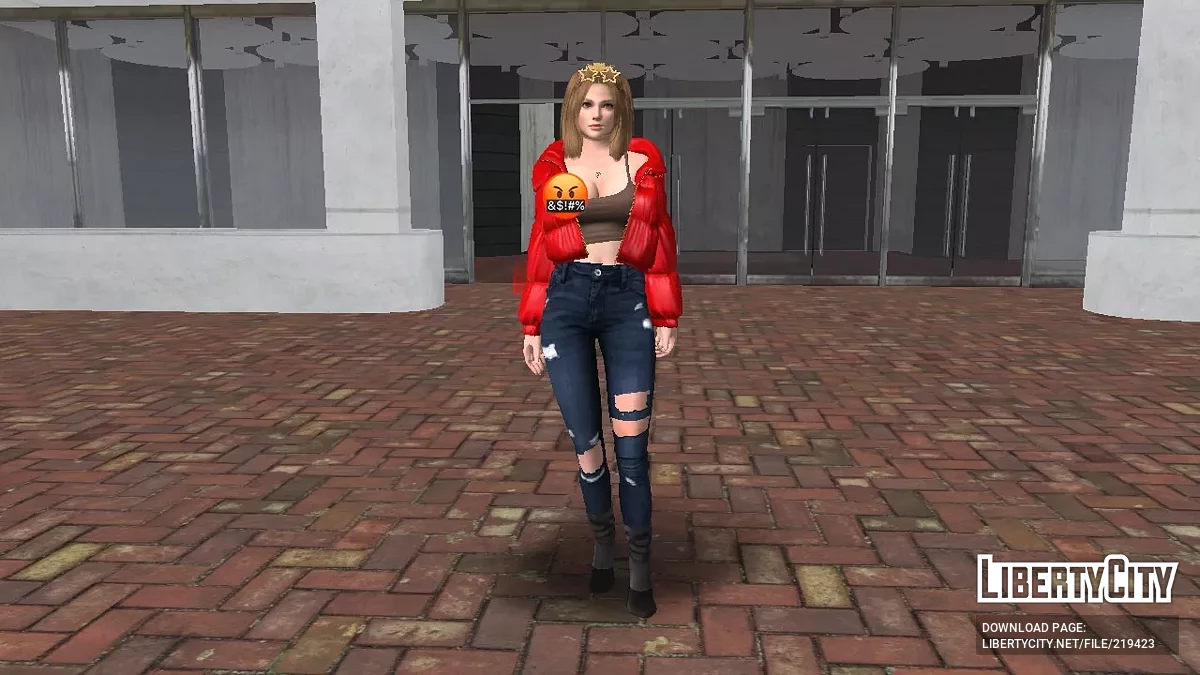 Тина Армстронг в куртке с мягкой подкладкой / GTA San Andreas