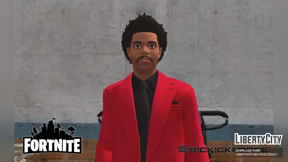The Weeknd из Fortnite в красном пиджаке / GTA San Andreas