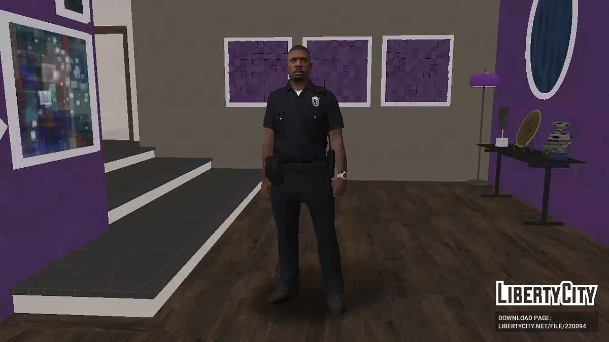 Случайный скин мужского персонажа-полицейского из GTA Online / GTA San Andreas