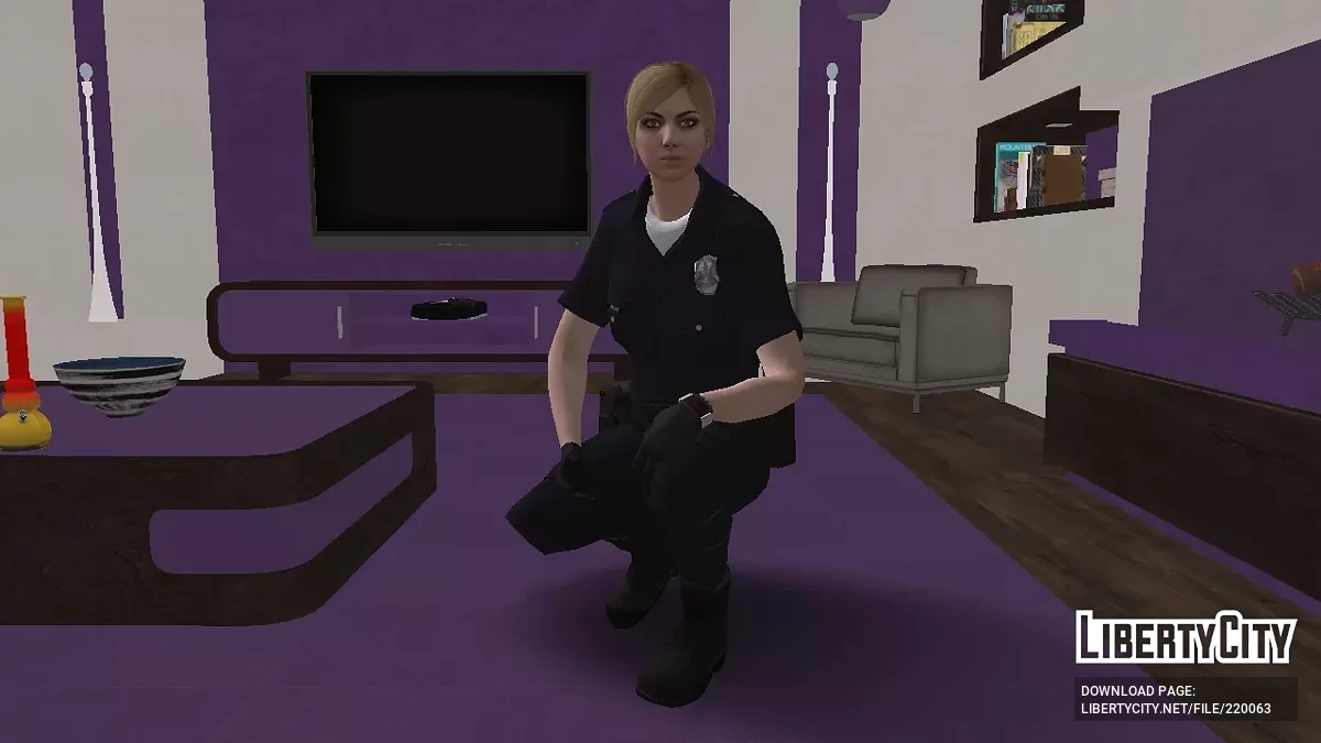 Скин блондинки женщины-полицейского из GTA Online / GTA San Andreas