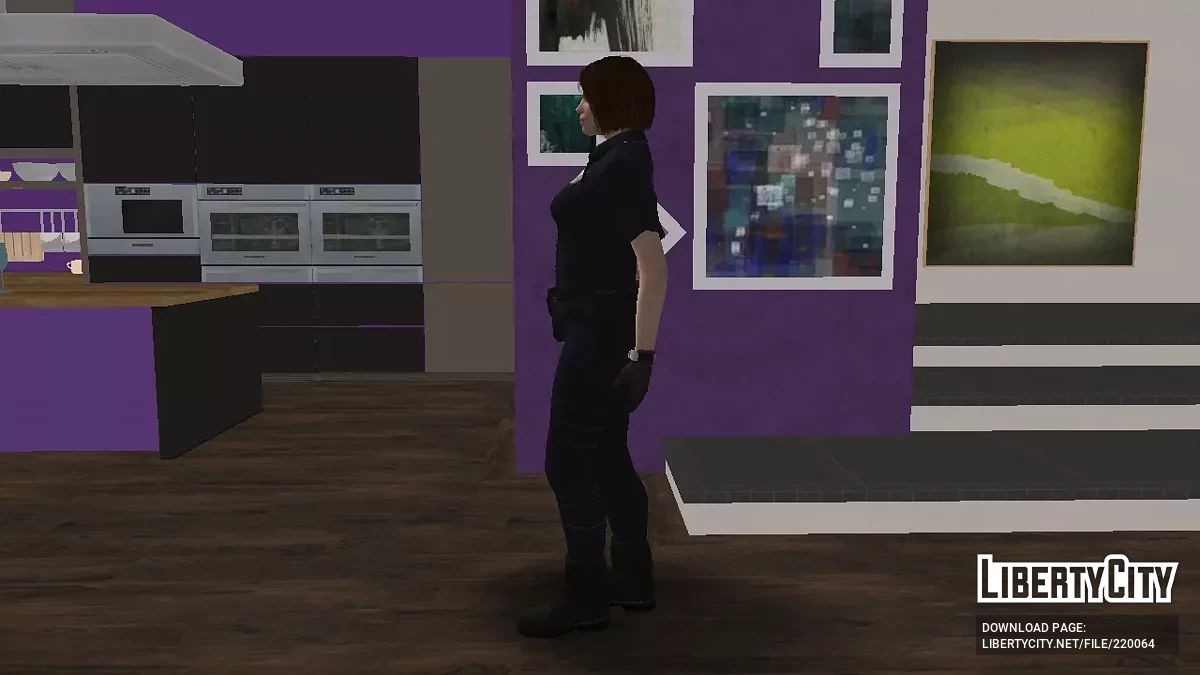Скин девушки в полицейской униформе из GTA Online / GTA San Andreas