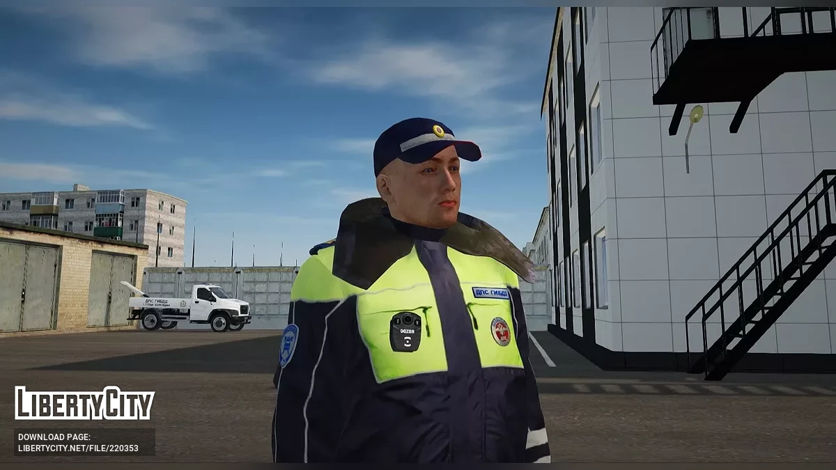Инспектор ДПС ГИБДД в демисезонной куртке (Весна/Осень) / GTA San Andreas