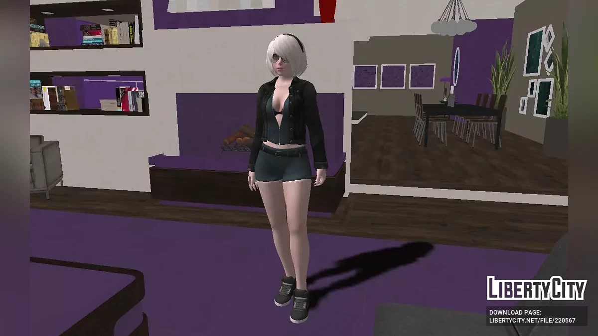 NieR Re[in] 2B - Raven Denim Jacket / GTA San Andreas