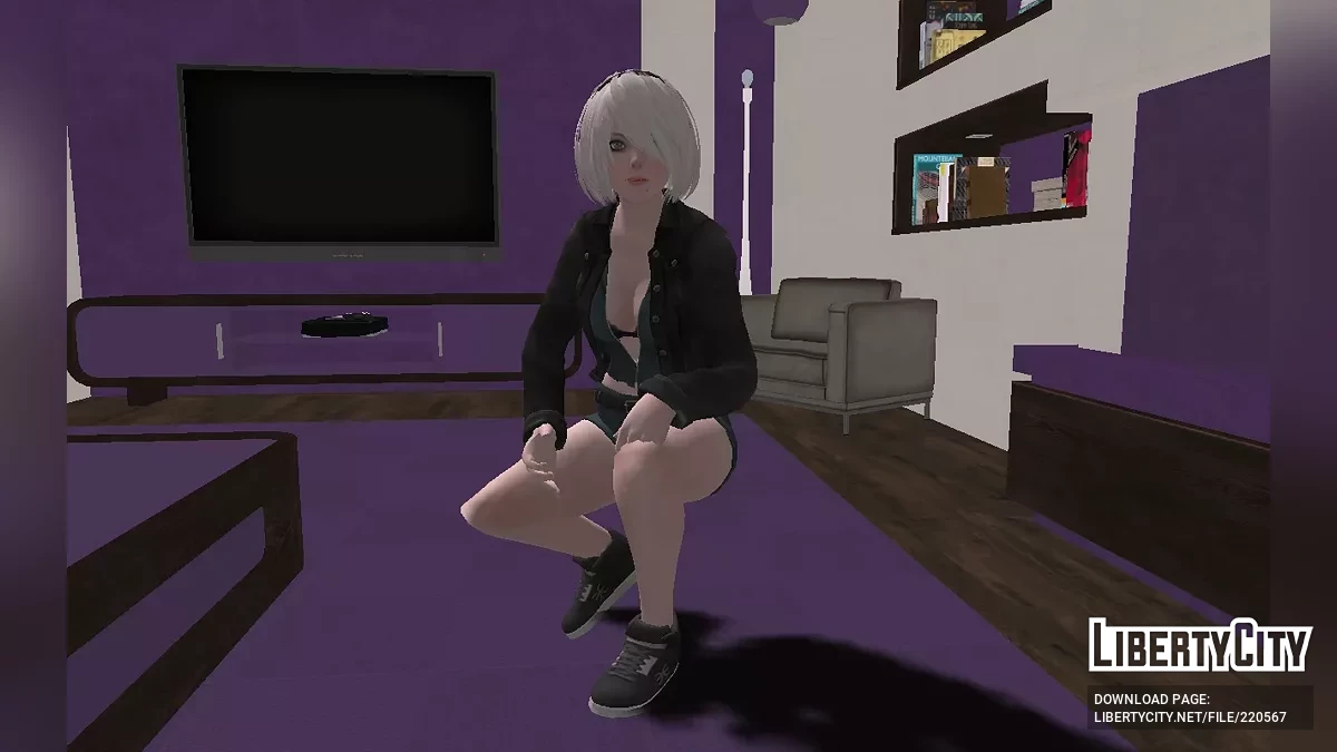 NieR Re[in] 2B - Raven Denim Jacket / GTA San Andreas