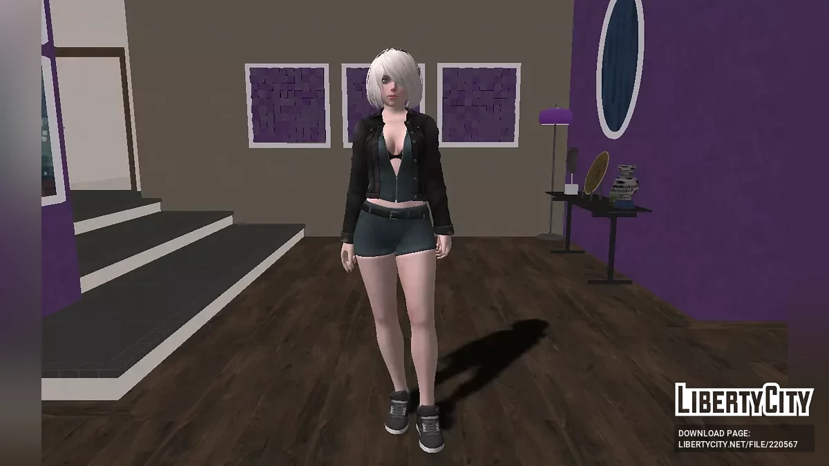 NieR Re[in] 2B - Raven Denim Jacket / GTA San Andreas