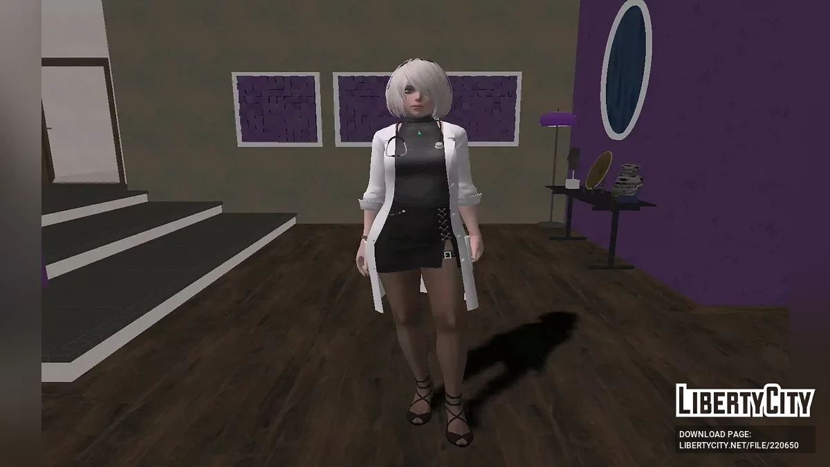 YoRHa No.2 Type B из NieR Re[in]carnation в униформе медсестры / GTA San Andreas