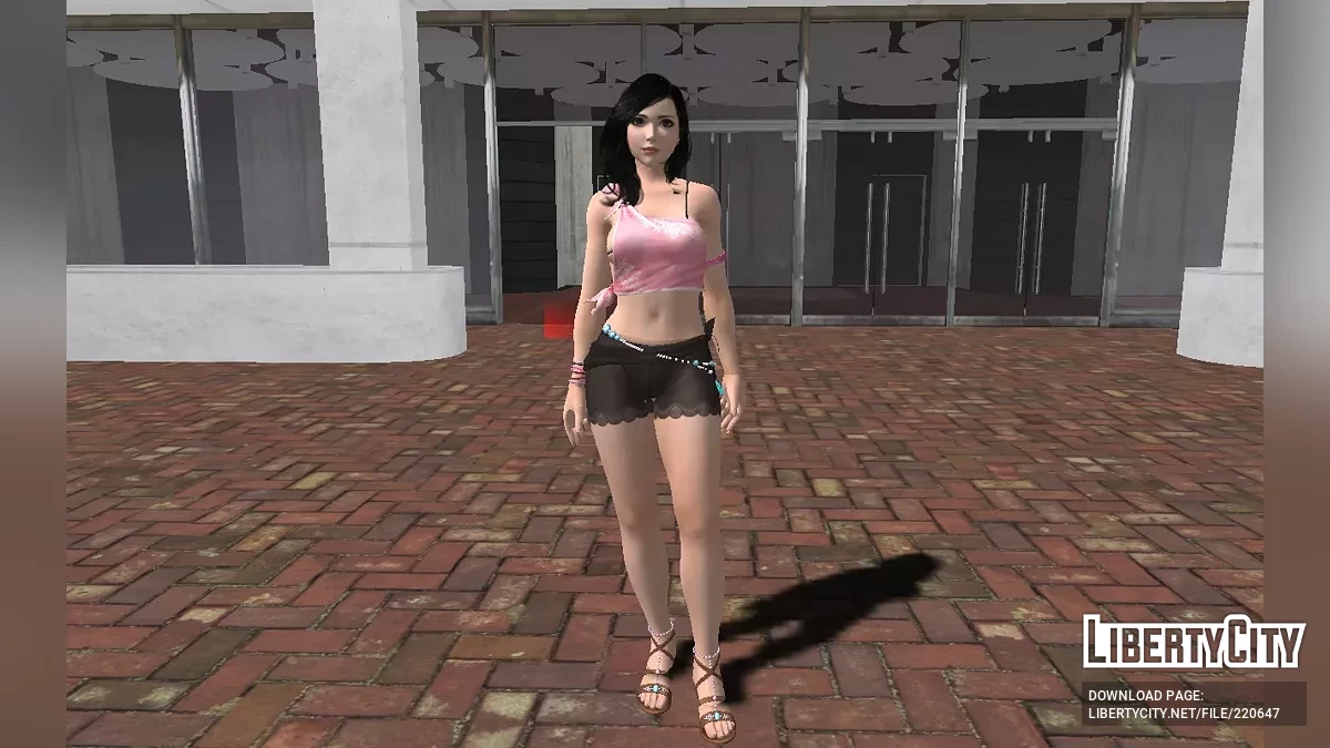 Тифы Локхарт из Final Fantasy VII в пляжном наряде / GTA San Andreas