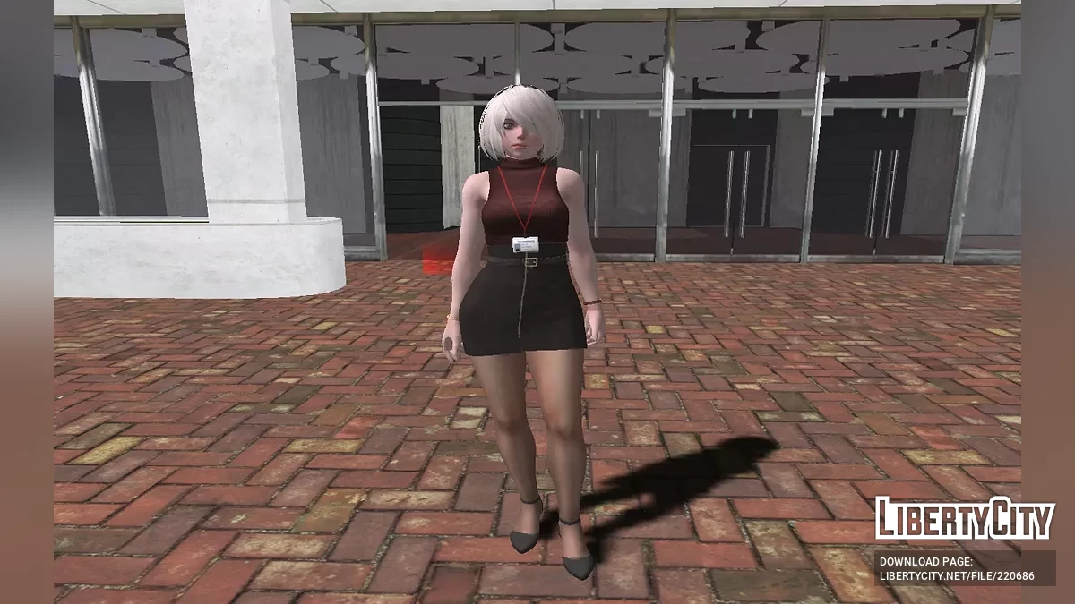 YoRHa No.2 Type B из NieR Re[in]carnation в офисном костюме / GTA San Andreas