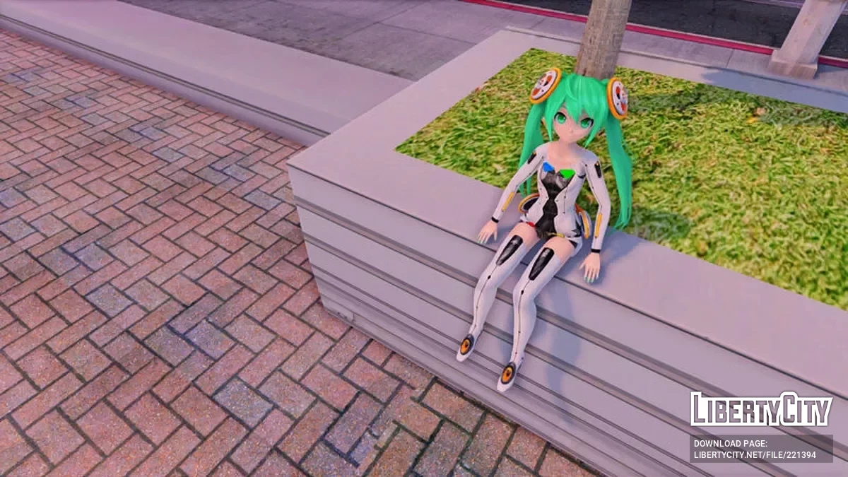 PDFT Hatsune Miku Linkage + анимированное лицо / GTA San Andreas