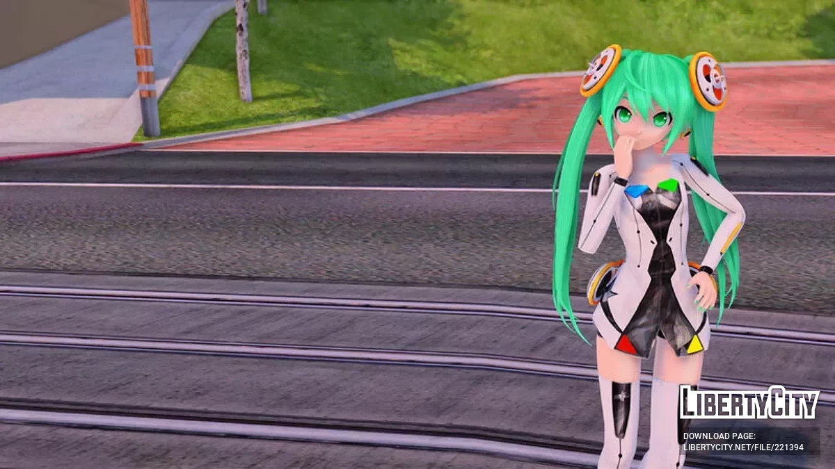 PDFT Hatsune Miku Linkage + анимированное лицо / GTA San Andreas